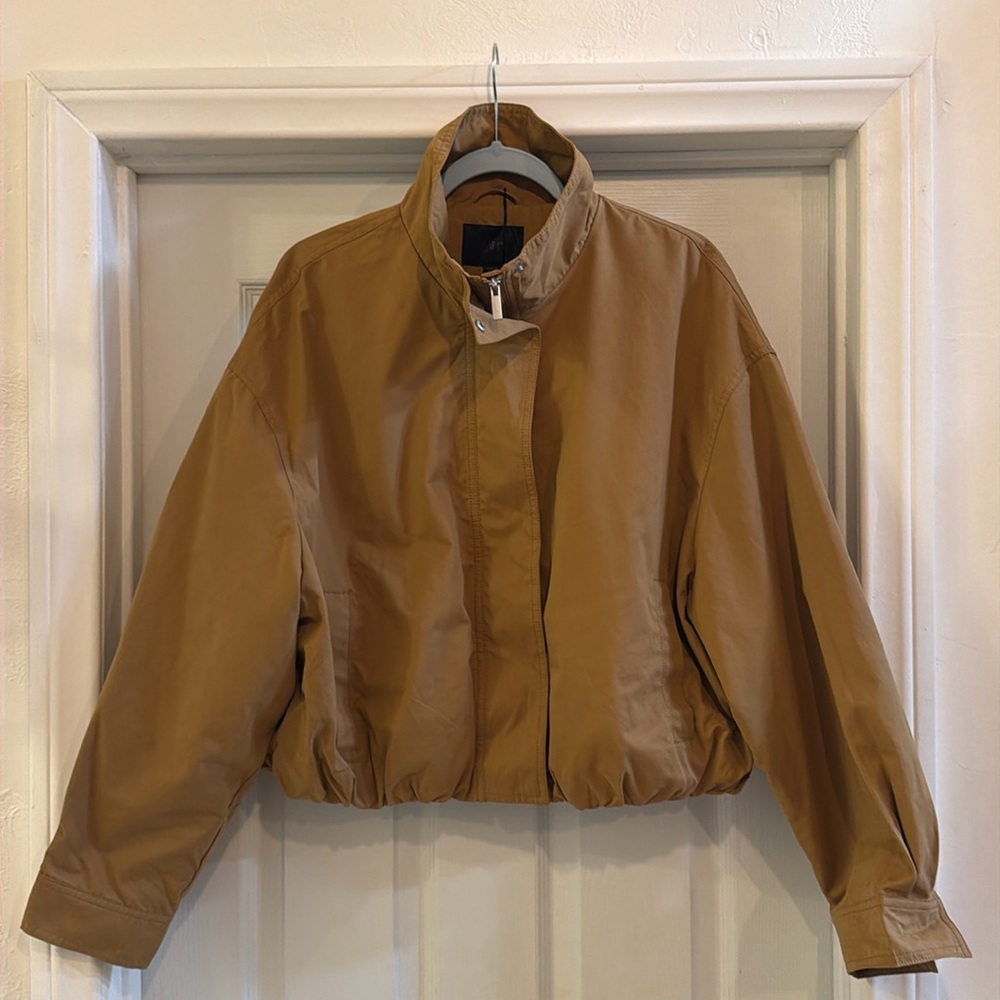 Zara High Collar Everyday Jacket in taupe